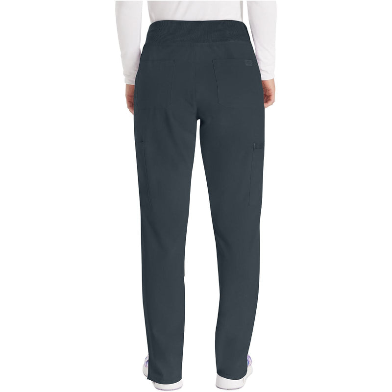 pewter - Natural Rise Tapered Leg Pull-On Pant