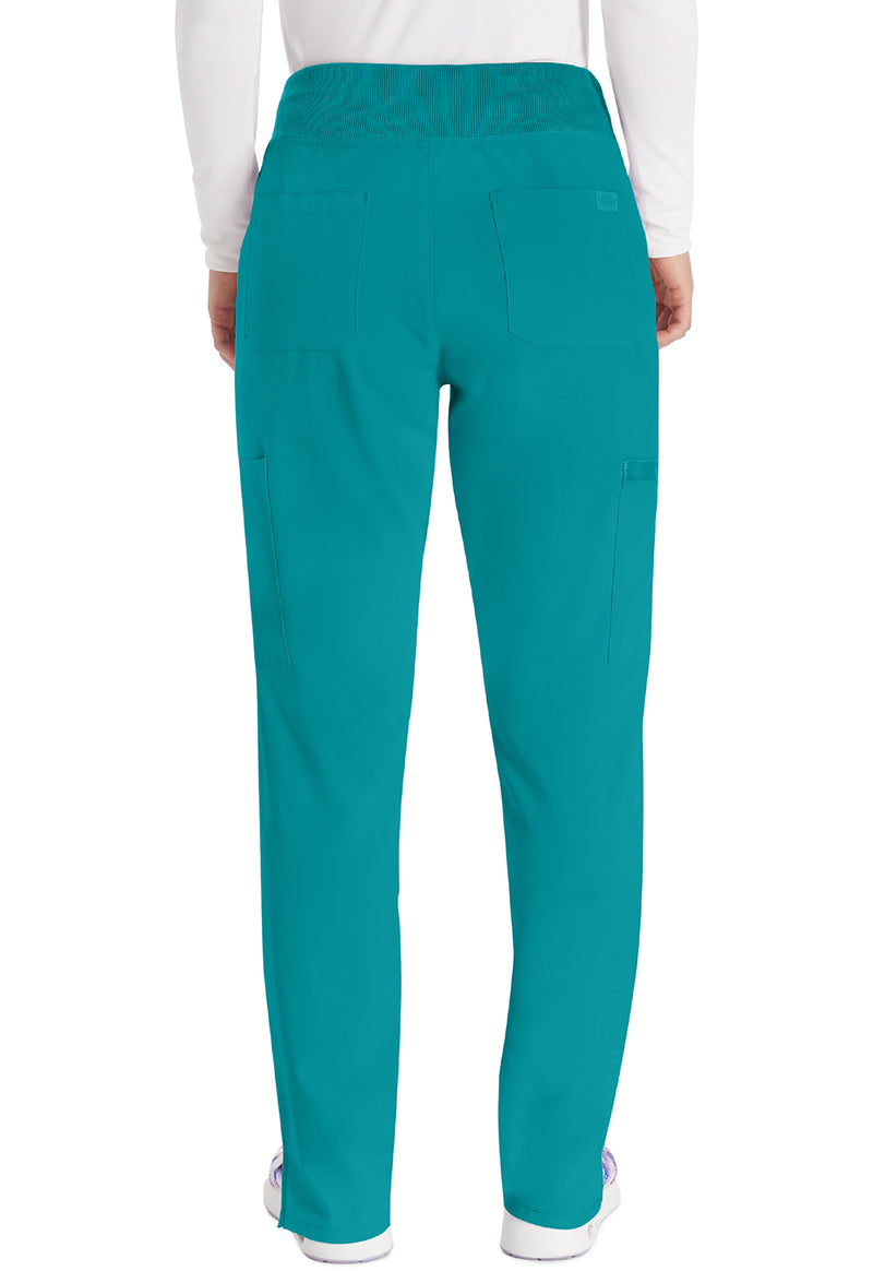 Teal Blue - Dickies EDS Essentials Women Scrub Pants - Back View
