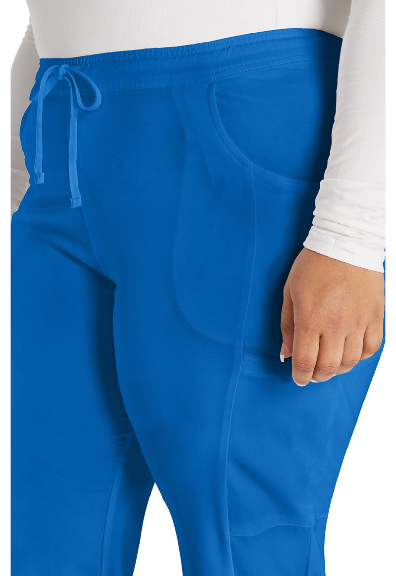 Royal - Women's Mid Rise Straight Leg Drawstring Scrub Pants – Regular (View 2)