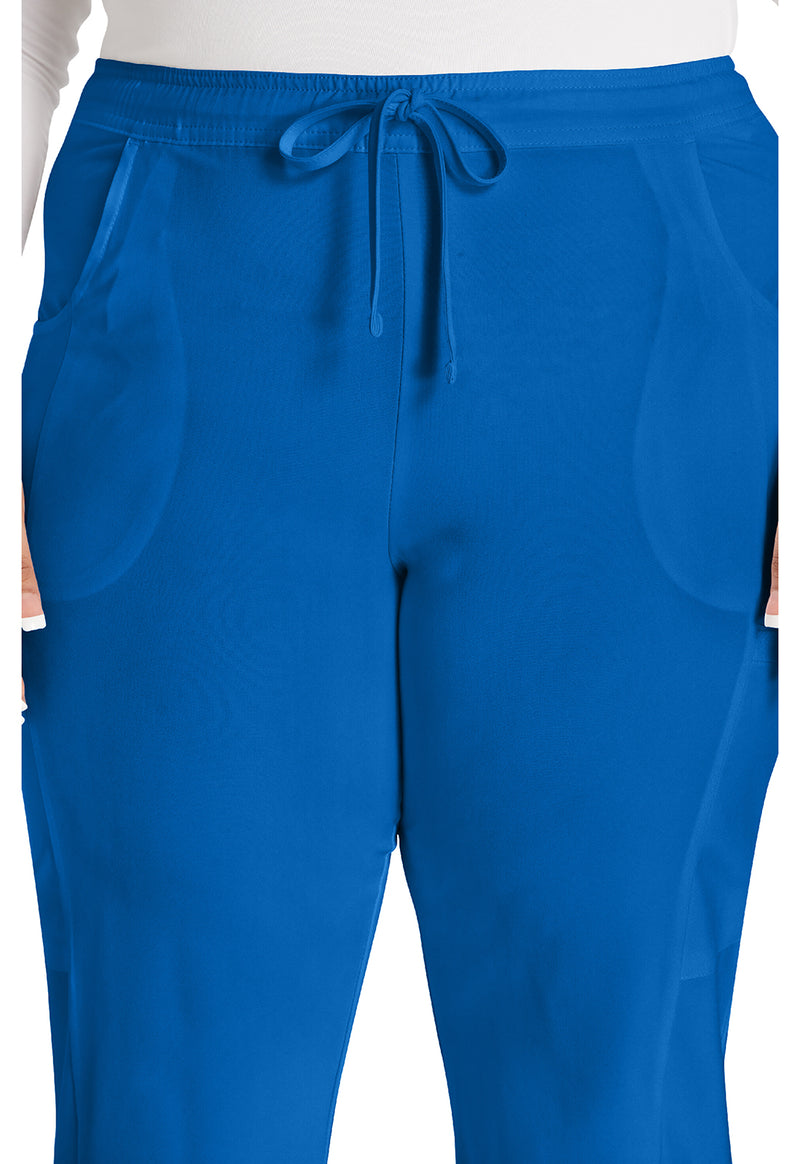 Royal - Women's Mid Rise Straight Leg Drawstring Scrub Pants – Regular (View 3)