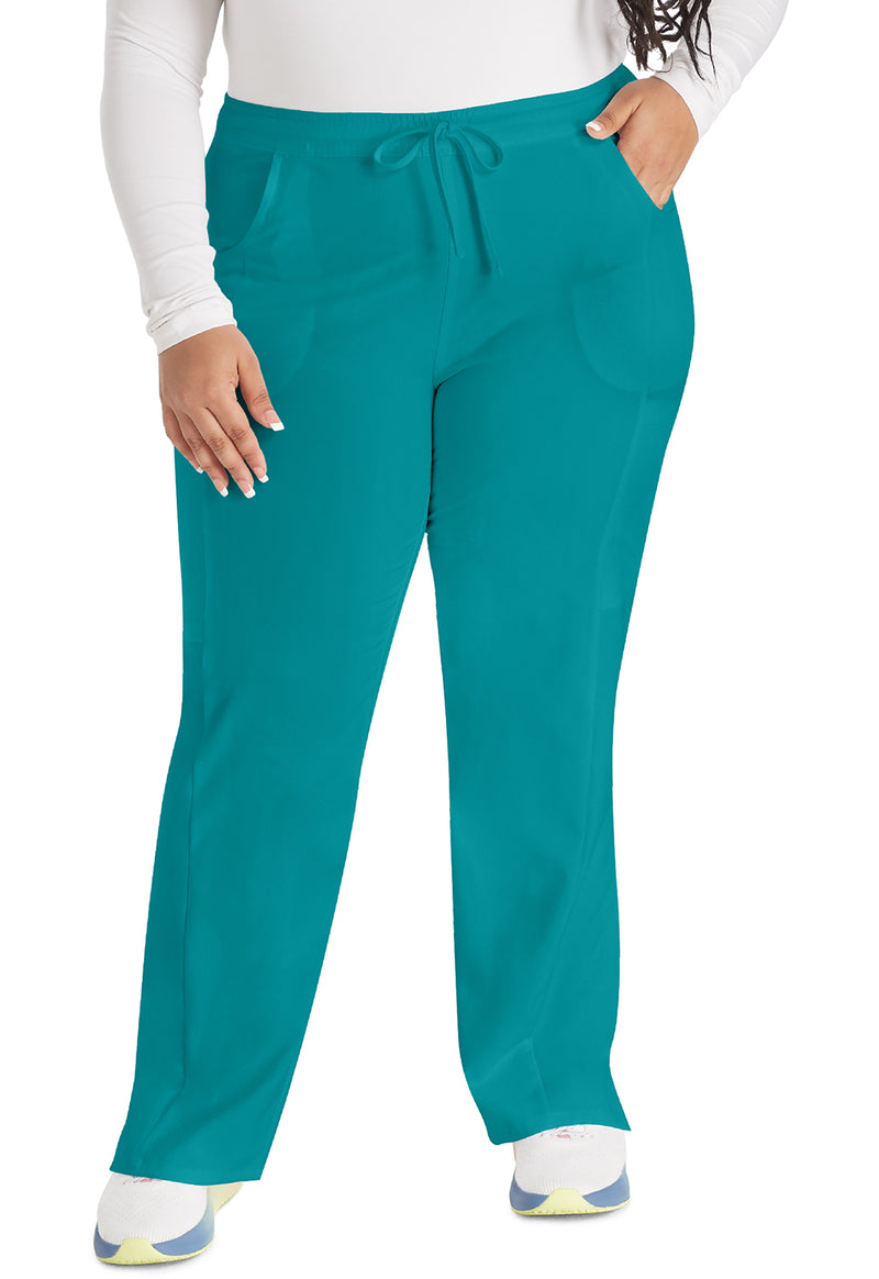 Teal Blue - Dickies EDS Essentials Women Scrub Pants - Front View