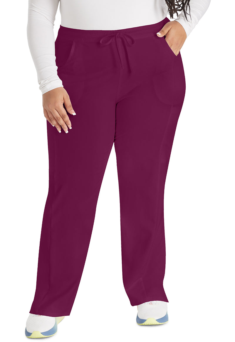 Wine - Dickies EDS Essentials Women Scrub Pants - Front View