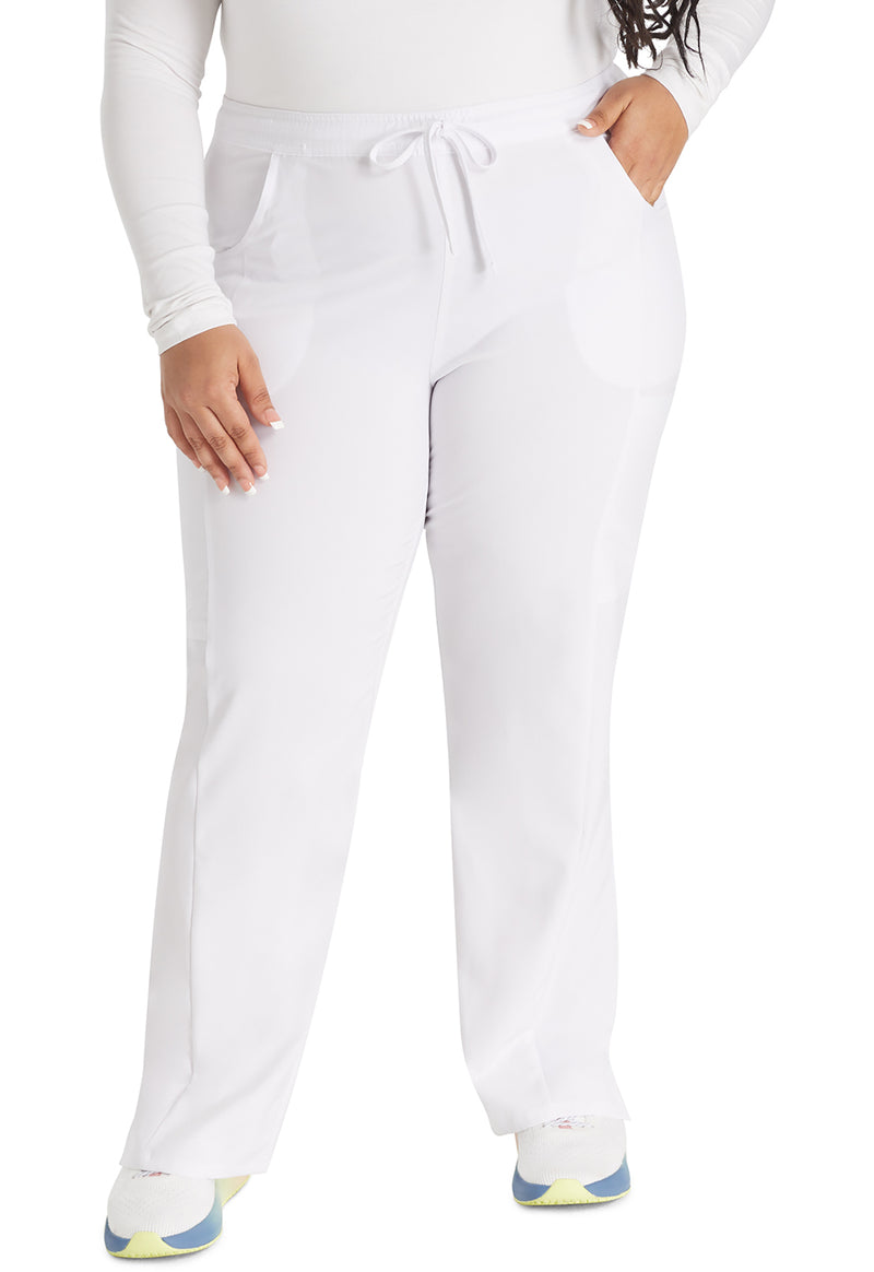 White - Dickies EDS Essentials Women Scrub Pants - Front View