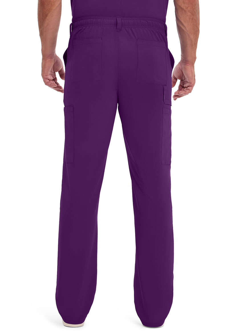 Eggplant - Dickies EDS Essentials Men Scrub Pants - Back View