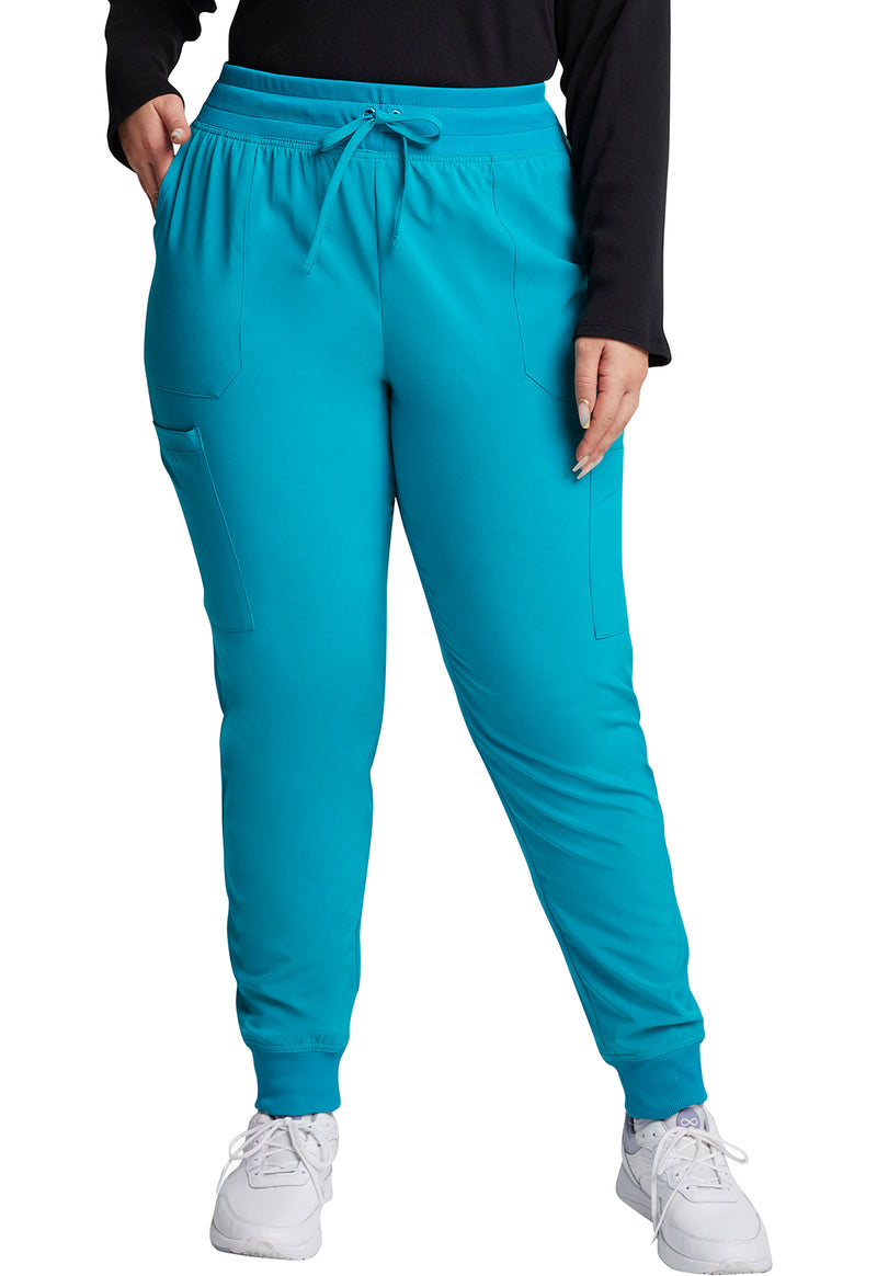Teal Blue - Dickies EDS Essentials Women Scrub Pants - Front View