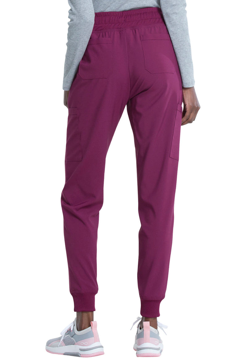 Wine - Dickies EDS Essentials Women Scrub Pants - Back View