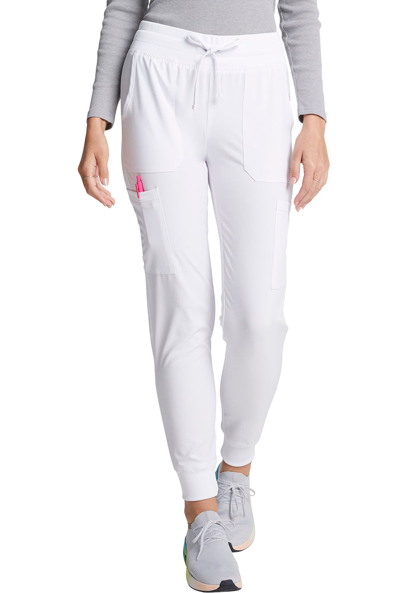 White - Dickies EDS Essentials Women Scrub Pants - Front View