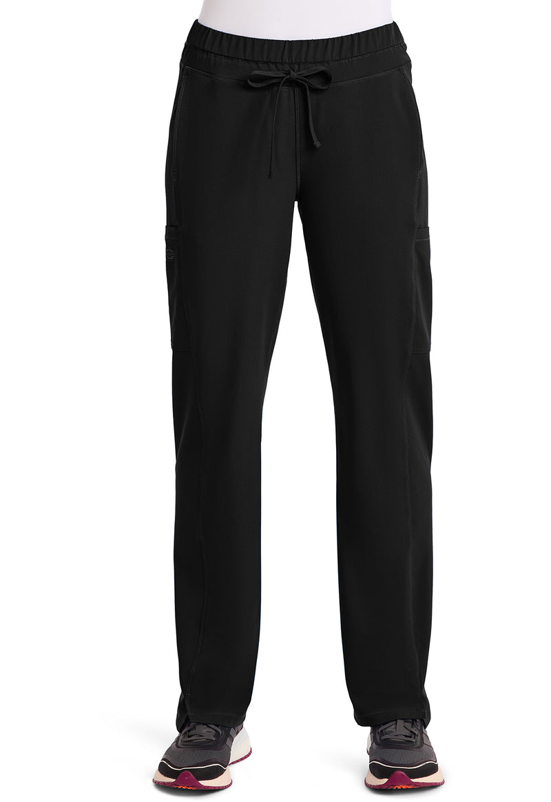 Black - Dickies Dynamix Women Scrub Pants - Front View