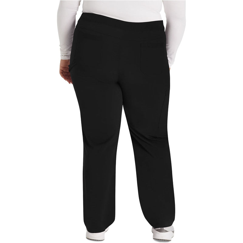 black - Mid Rise Tapered Leg Pull-on Pant
