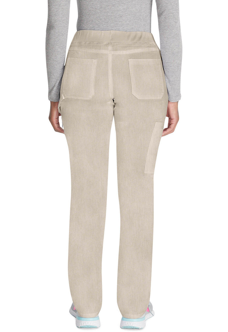 Heather Blonde Wood - Dickies Balance Women Scrub Pants - Back View