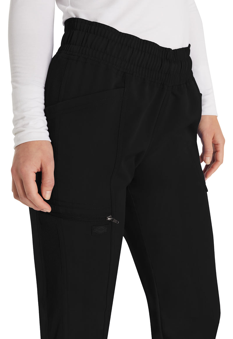 Black - Women's Mid Rise Jogger Scrub Pants (View 3)