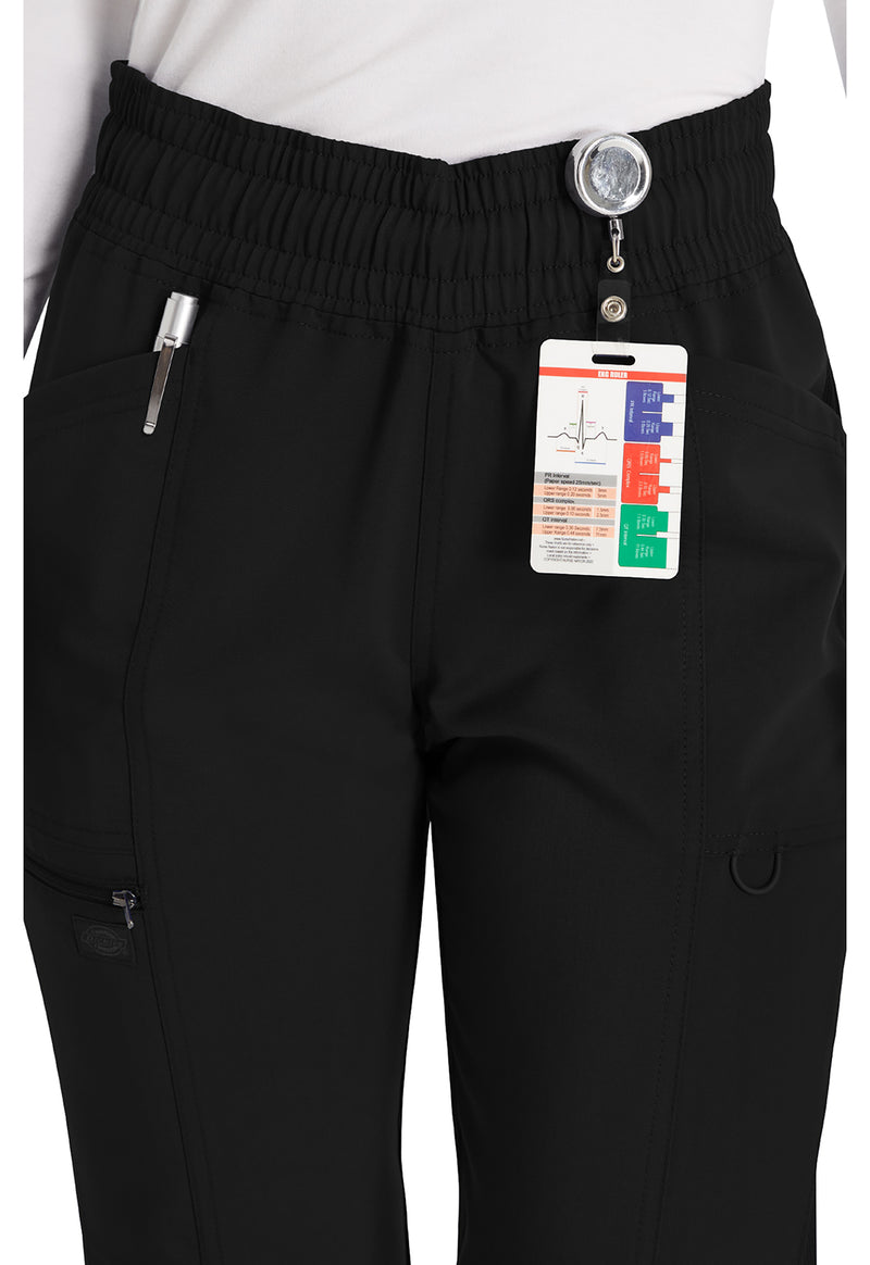 Black - Women's Mid Rise Jogger Scrub Pants (View 4)