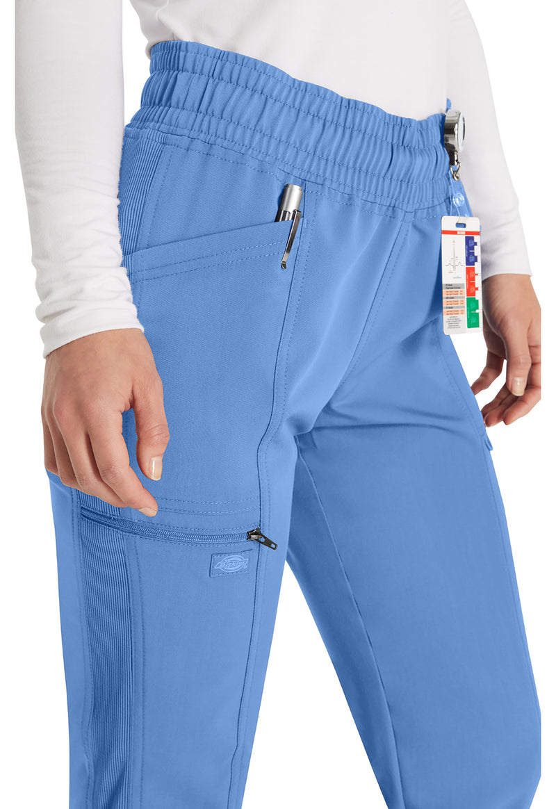 Ciel Blue - Women's Mid Rise Jogger Scrub Pants (View 2)