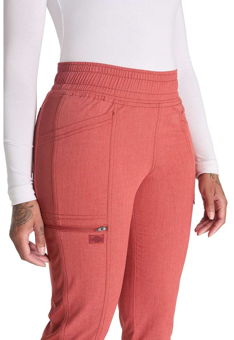 Heather Clay - Women's Mid Rise Jogger Scrub Pants (View 2)
