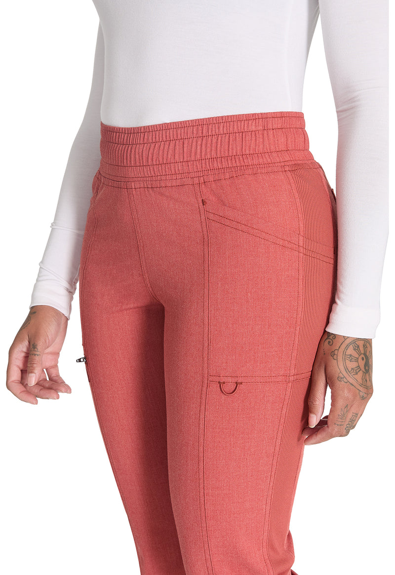 Heather Clay - Women's Mid Rise Jogger Scrub Pants (View 3)