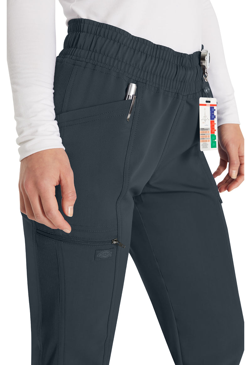 Pewter - Women's Mid Rise Jogger Scrub Pants (View 2)