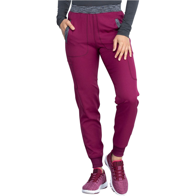 wine - Natural Rise Tapered Leg Jogger Pant