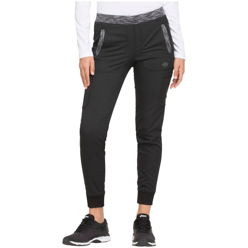 black - Natural Rise Tapered Leg Jogger Pant