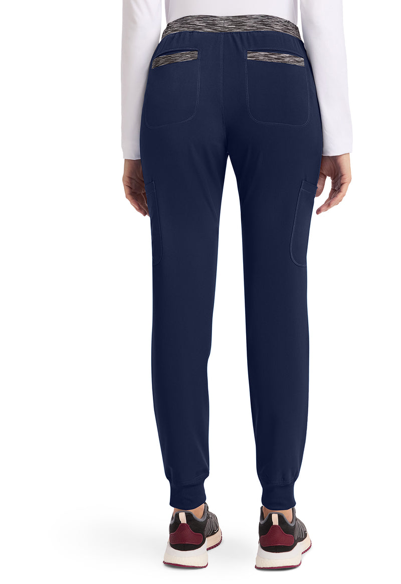 Navy - Natural Rise Tapered Leg Jogger Pant (Back)