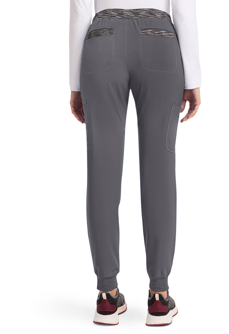 pewter - Natural Rise Tapered Leg Jogger Pant (Back)