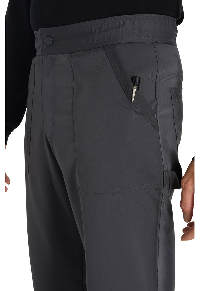 Pewter - Men's Mid Rise Straight Leg Scrub Pants (View 2)