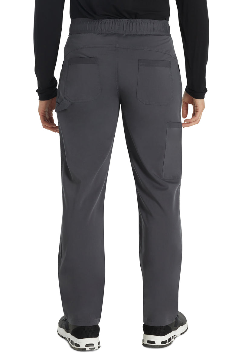 Pewter - Dickies Balance Men Scrub Pants - Back View