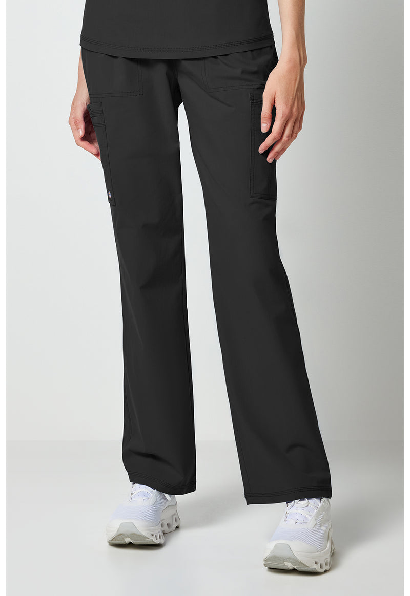 Black - Dickies Forge Women Scrub Pants - Front View