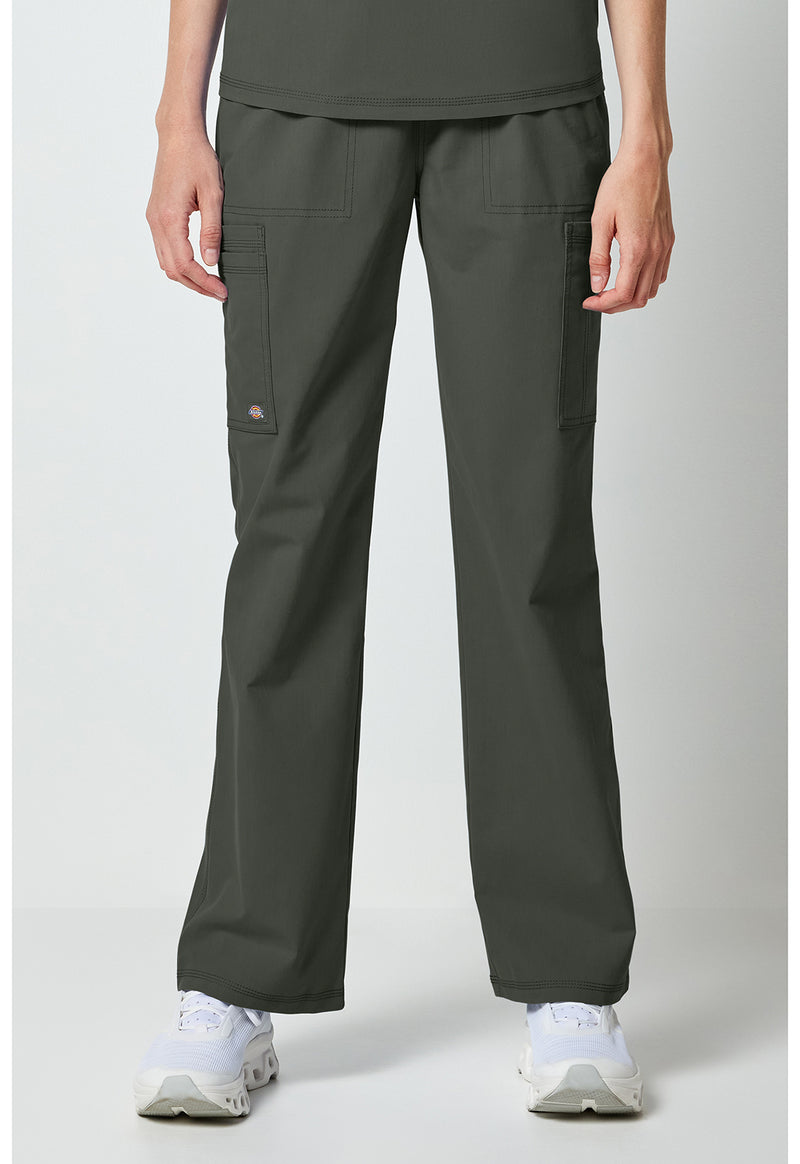 Olive - Dickies Forge Women Scrub Pants - Front View