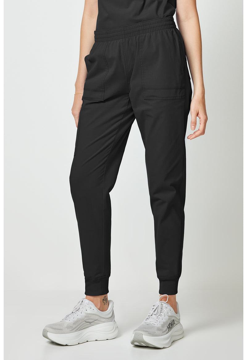 Black - Dickies Forge Women Scrub Pants - Front View