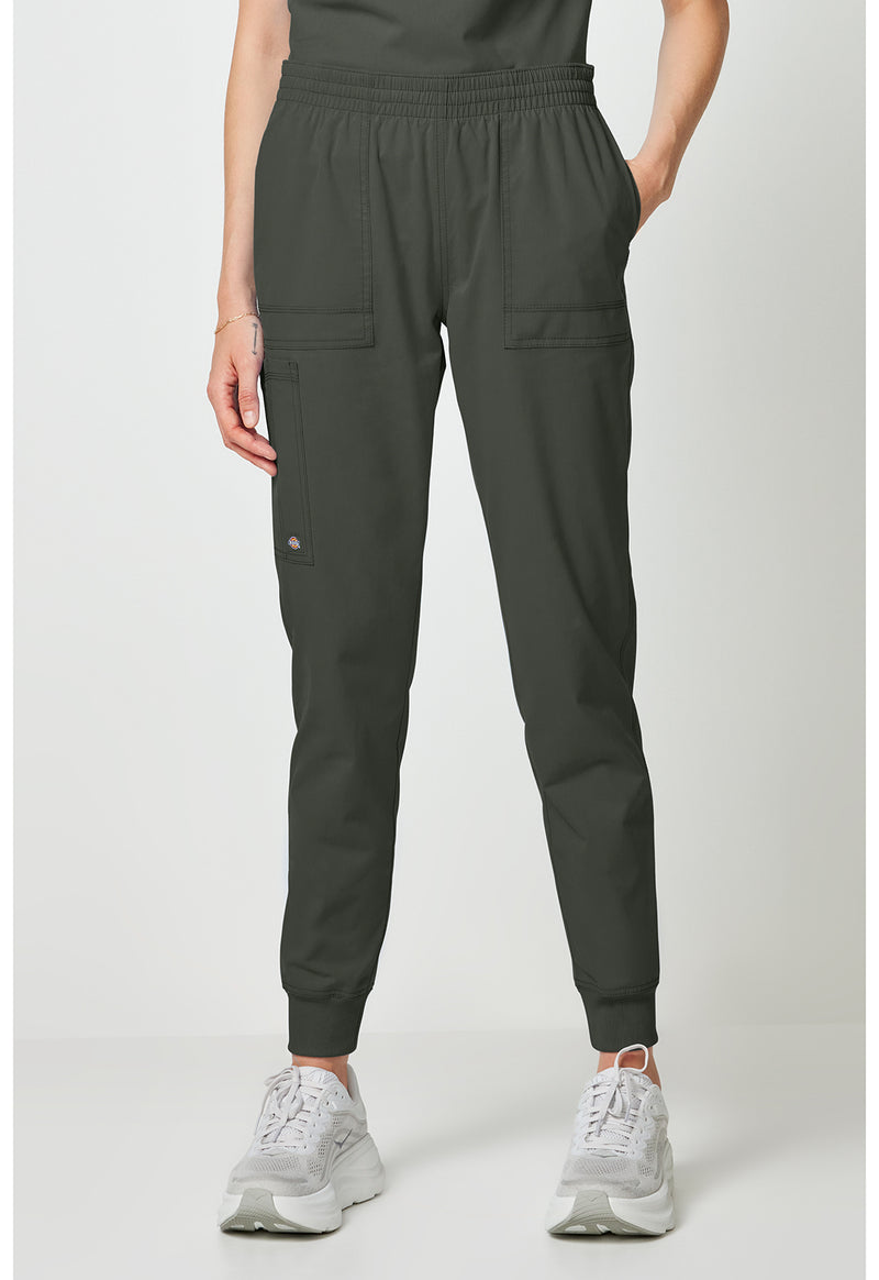 Olive - Dickies Forge Women Scrub Pants - Front View