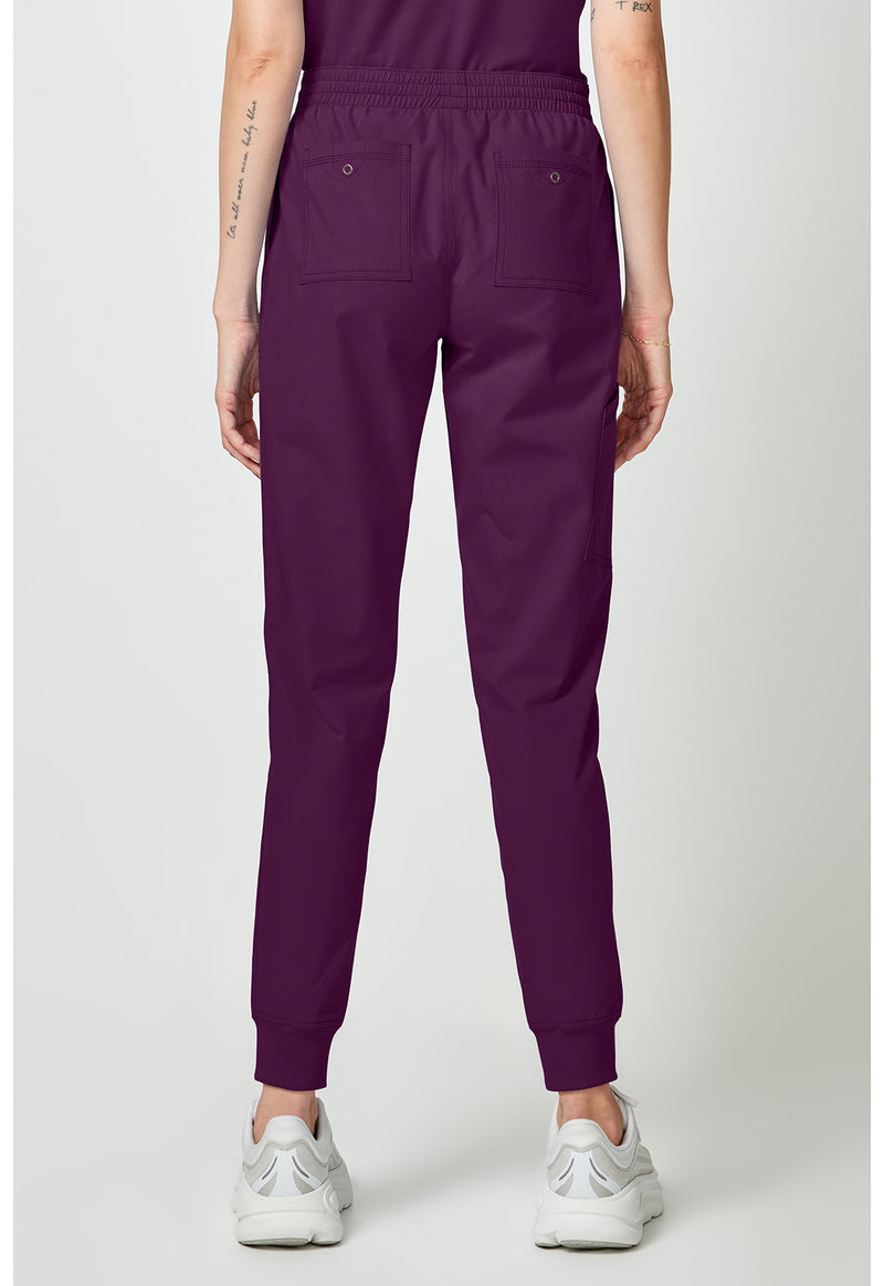 Wine - Dickies Forge Women Scrub Pants - Back View