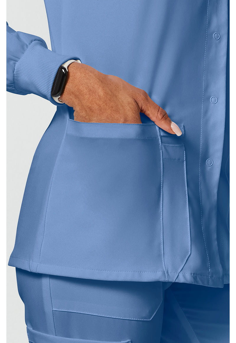 Ciel - Women's Snap Front Warm-up Scrub Jacket (View 3)