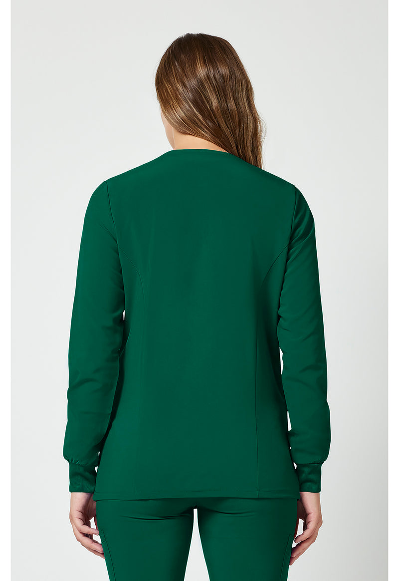Hunter Green - Dickies EDS Essentials Women Scrub Jacket - Back View