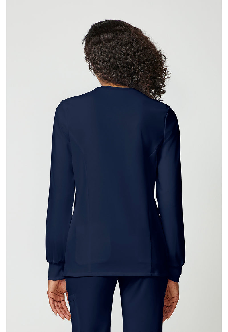 Navy - Dickies EDS Essentials Women Scrub Jacket - Back View