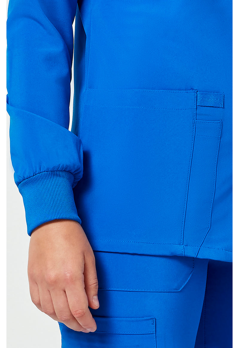 Royal - Women's Snap Front Warm-up Scrub Jacket (View 3)