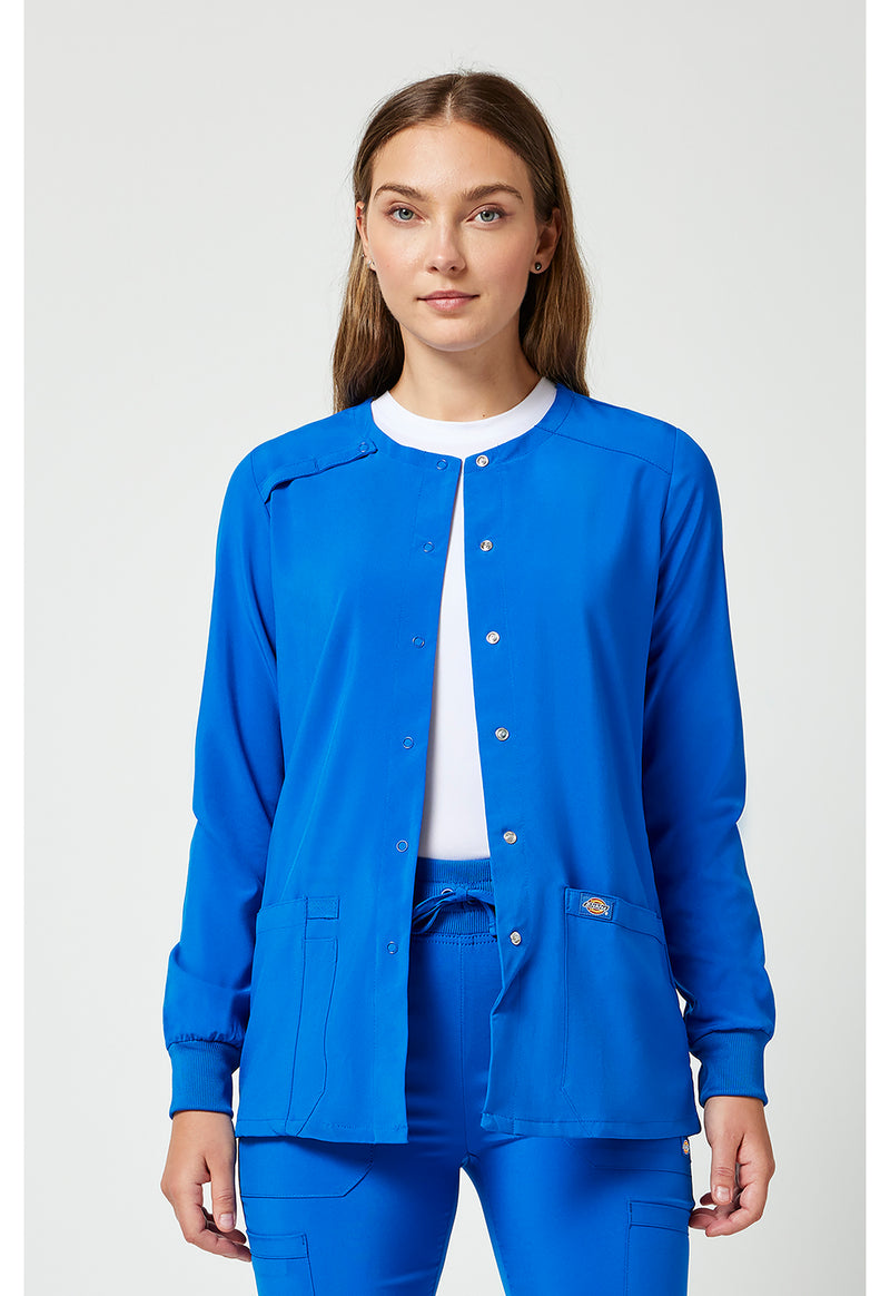 Royal - Dickies EDS Essentials Women Scrub Jacket - Front View