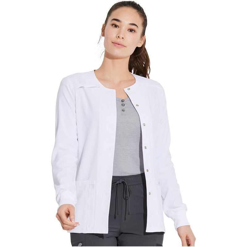 white - Snap Front Warm-Up Jacket