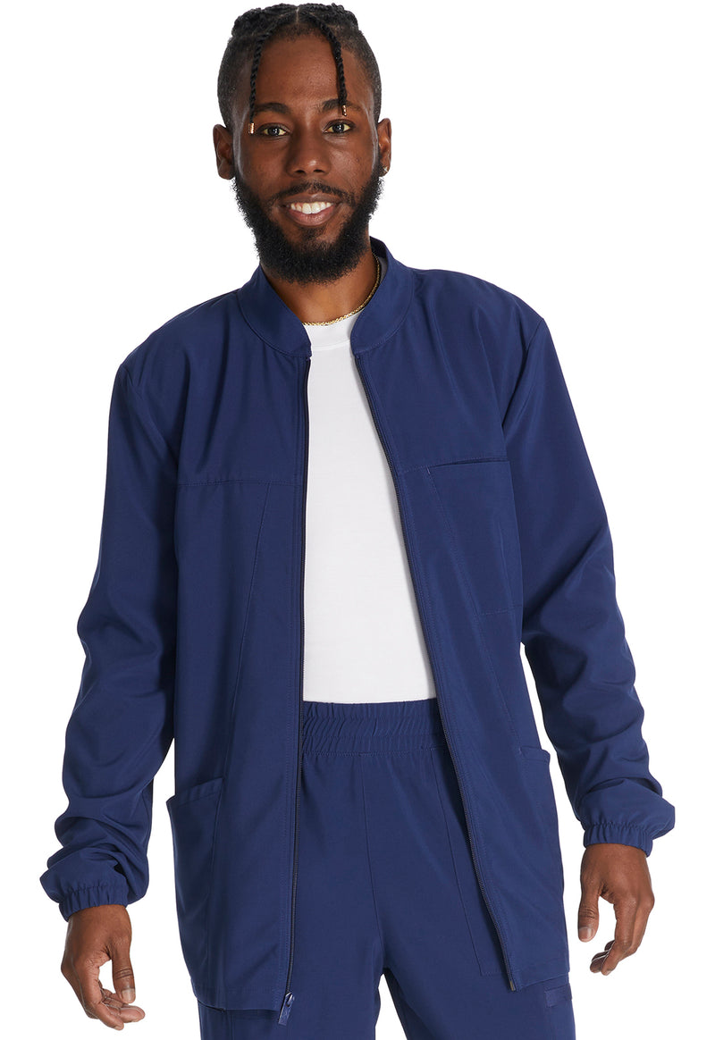 Navy - Men's Zip Front Jacket
