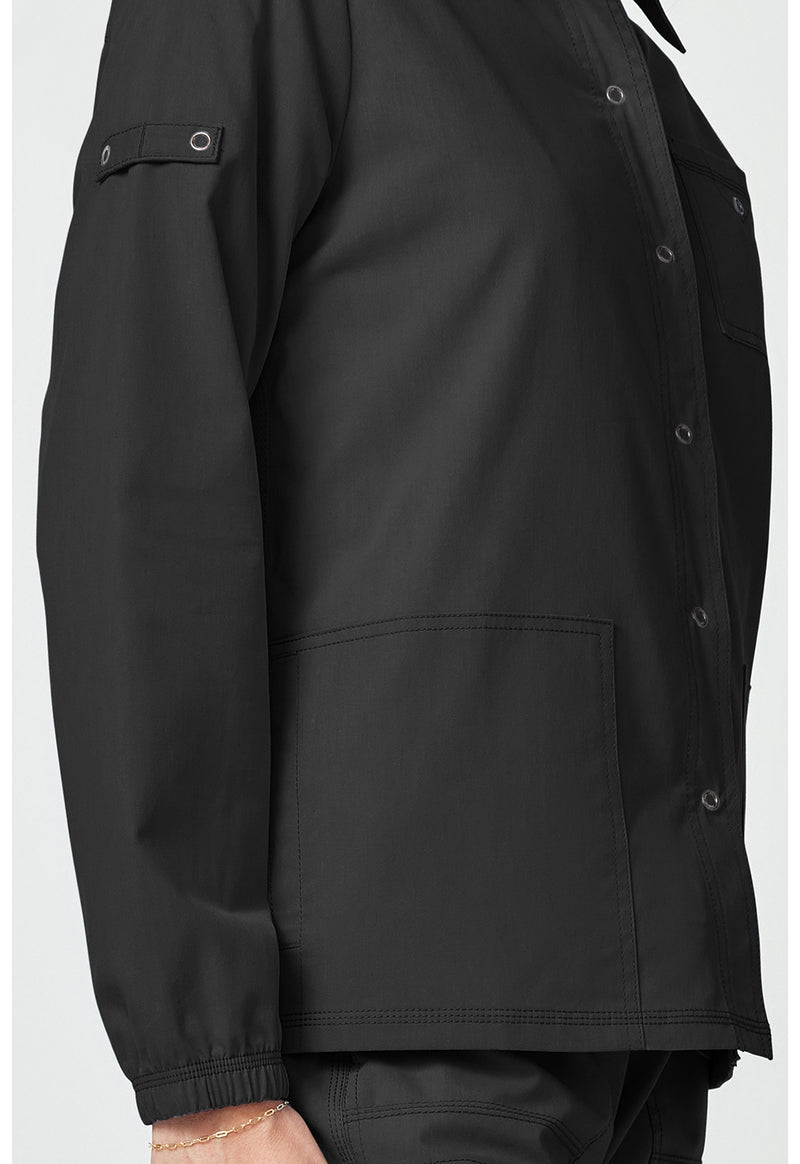 Black - Women's snap front jacket (View 3)