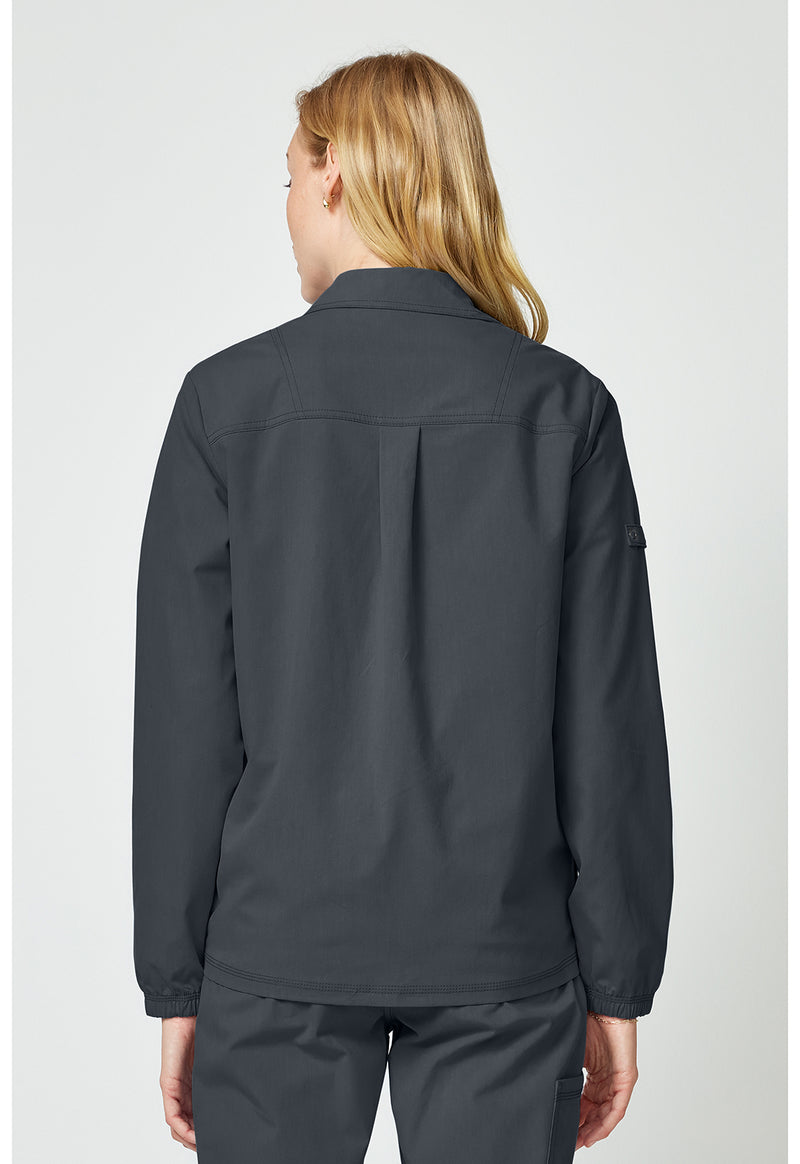 Pewter - Women's snap front jacket (Back)
