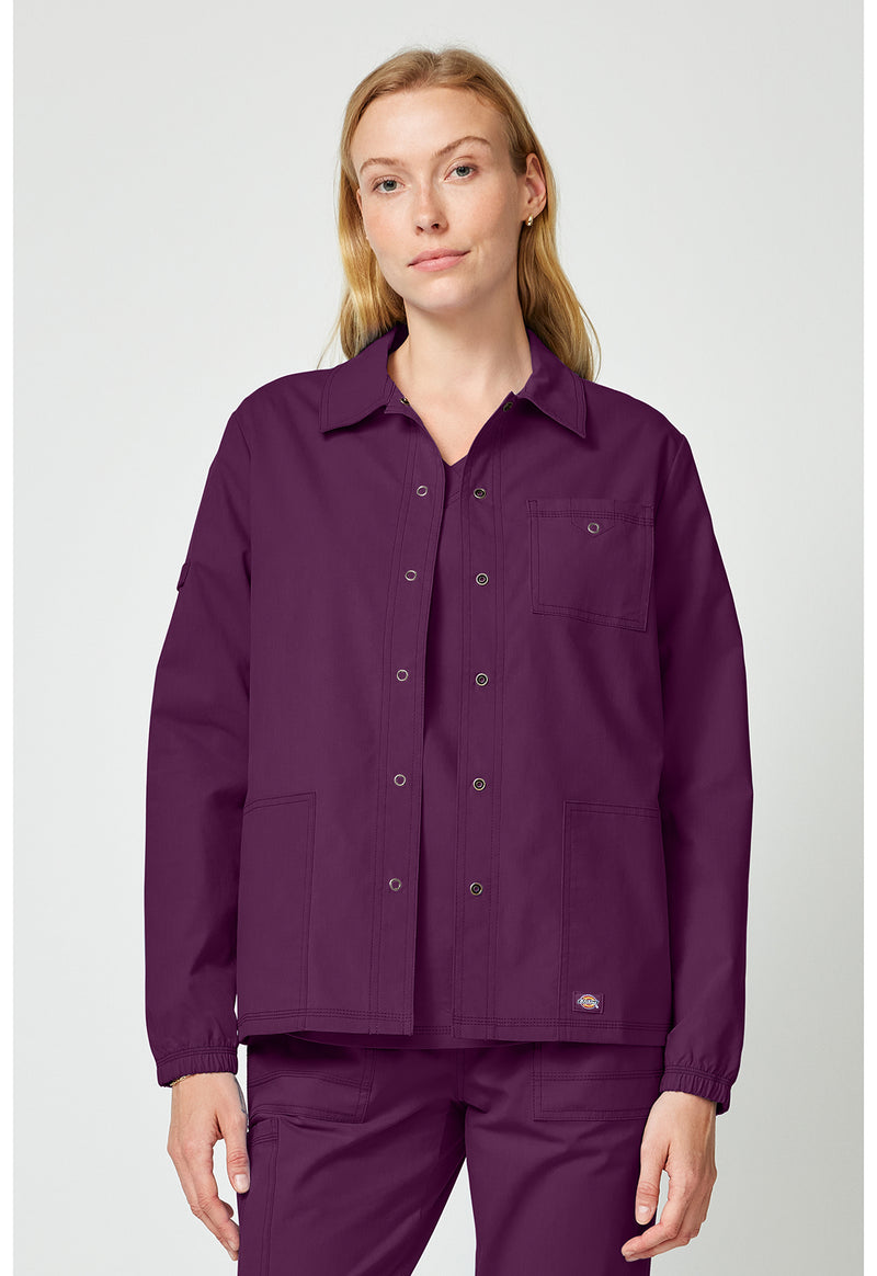 Wine - Women's snap front jacket