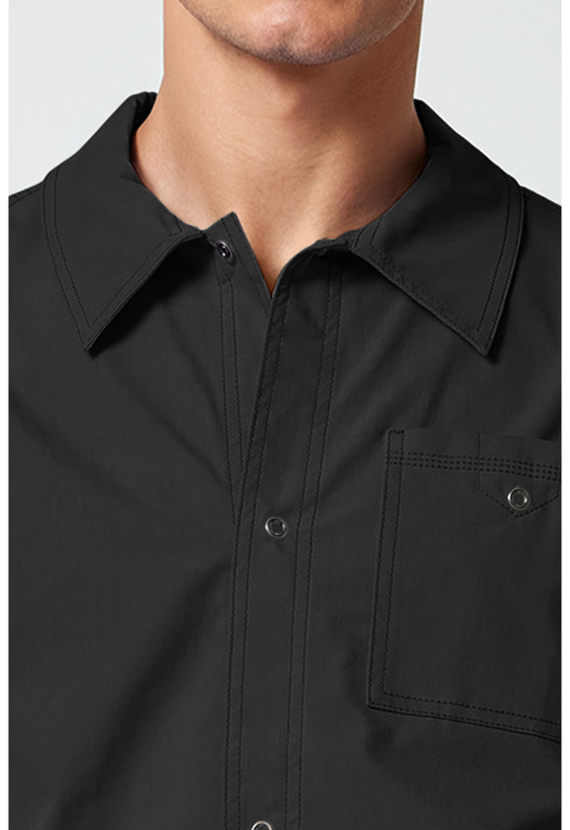 Black - Men's snap front jacket (View 2)