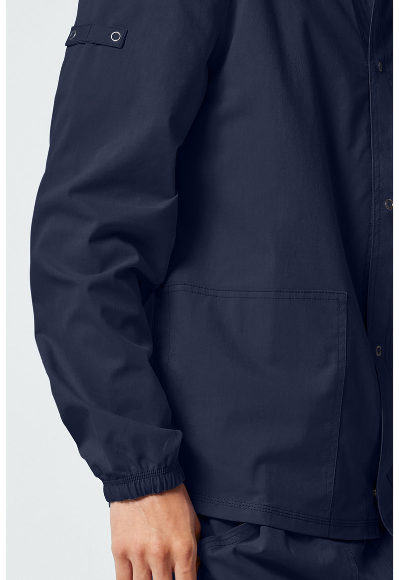 Navy - Men's snap front jacket (View 3)