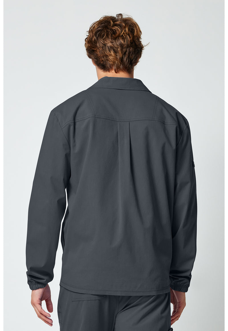 Pewter - Men's snap front jacket (Back)