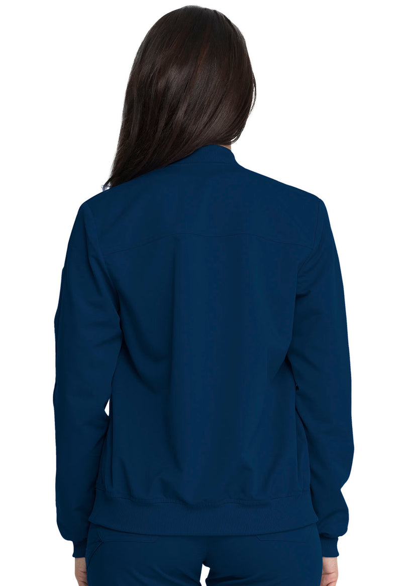 Navy - Zip Front Jacket (Back)