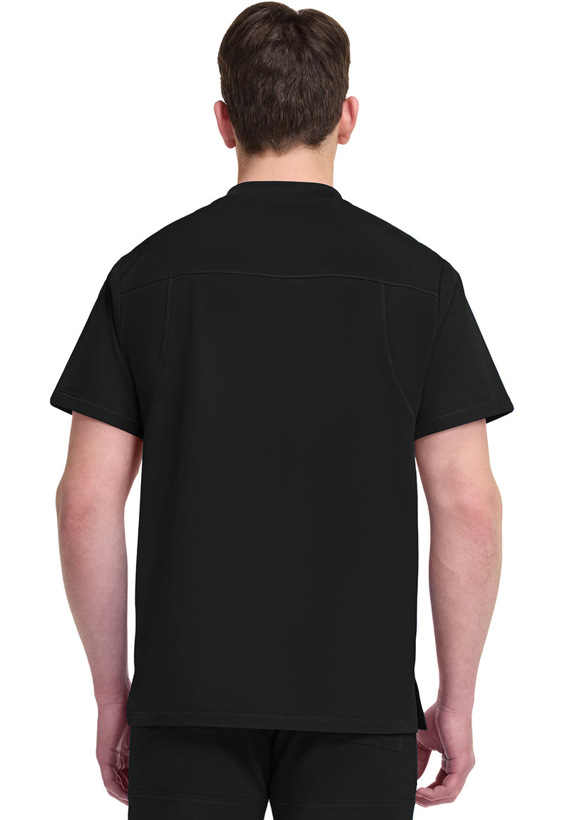 Black - Dickies Dynamix Men Scrub Top - Back View
