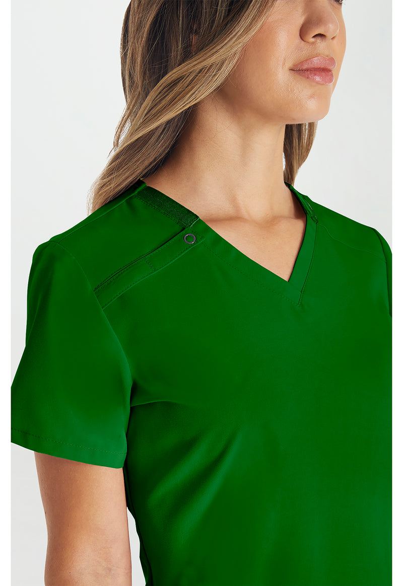 Fern Green - Women's V-Neck Scrub Top (View 3)