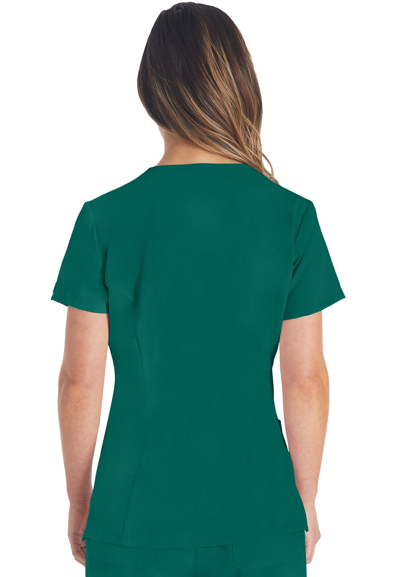 Hunter Green - Dickies EDS Essentials Women Scrub Top - Back View