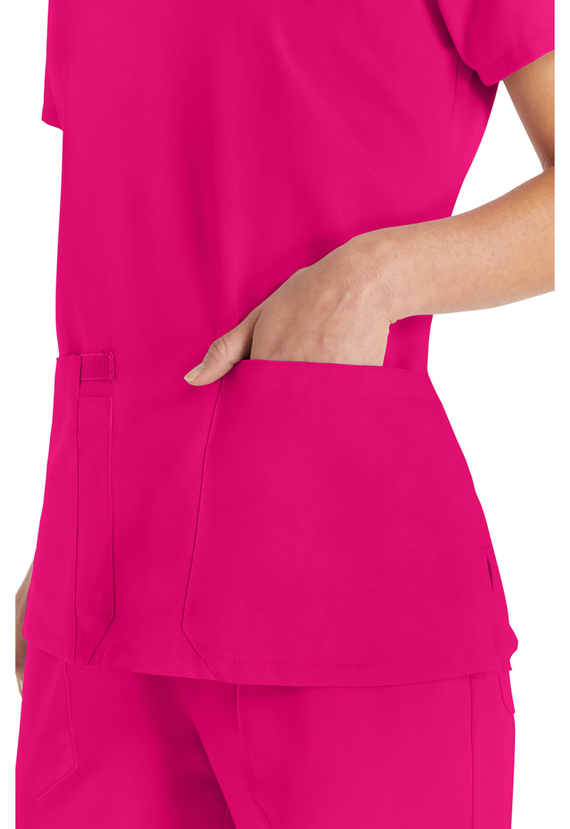 Hot Pink - Women's V-Neck Scrub Top (View 2)