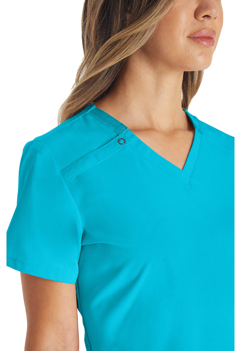 Turquoise - Women's V-Neck Scrub Top (View 3)